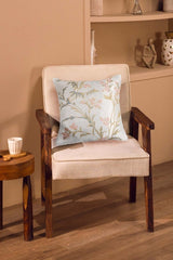 Vanilla Silk Embroidered Cushion Cover