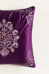 Vase Velvet Embroidered Cushion Cover