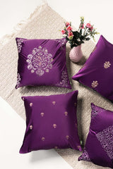 Vase Velvet Embroidered Cushion Cover