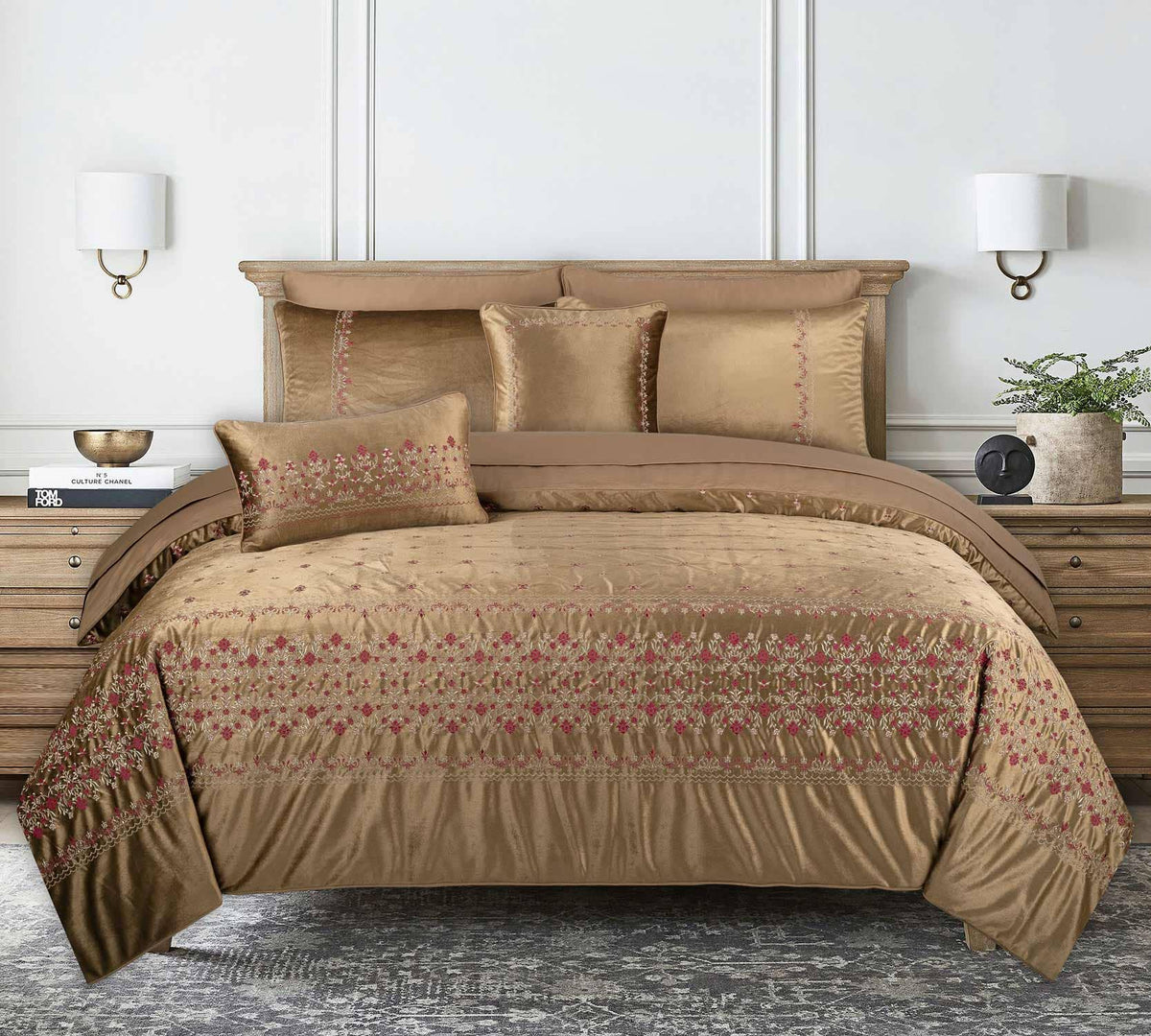 VB-002 Velvet Complete Bed Set