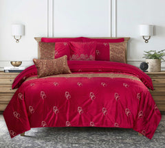 VB-008 Velvet Complete Bed Set