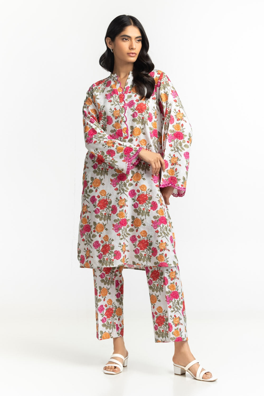 Viscose Jacquard Printed Co-Ord Set IPST-44345