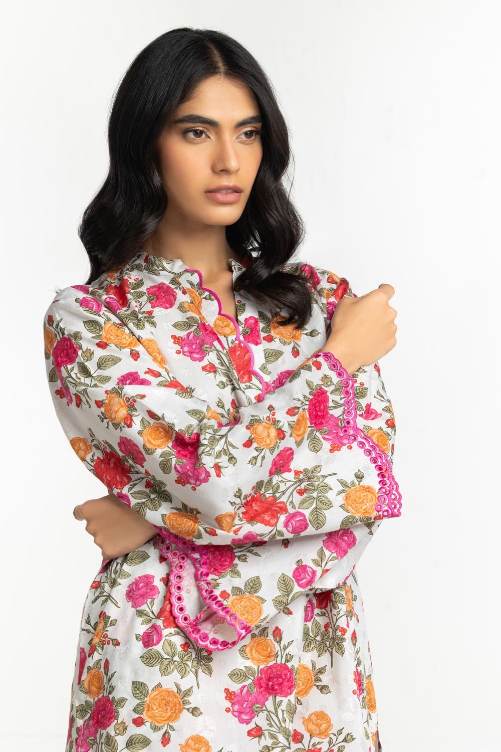 Viscose Jacquard Printed Co-Ord Set IPST-44345