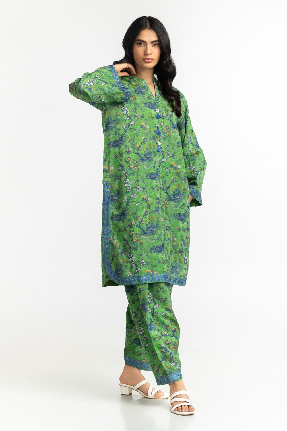 Viscose Jacquard Printed Co-Ord Set IPST-44346