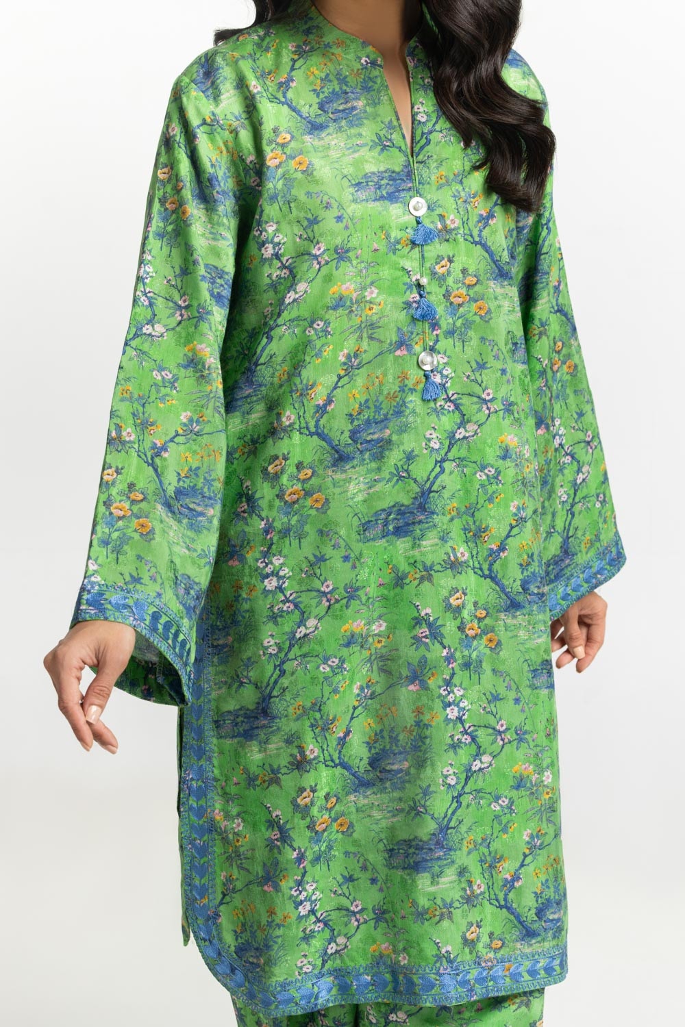 Viscose Jacquard Printed Co-Ord Set IPST-44346