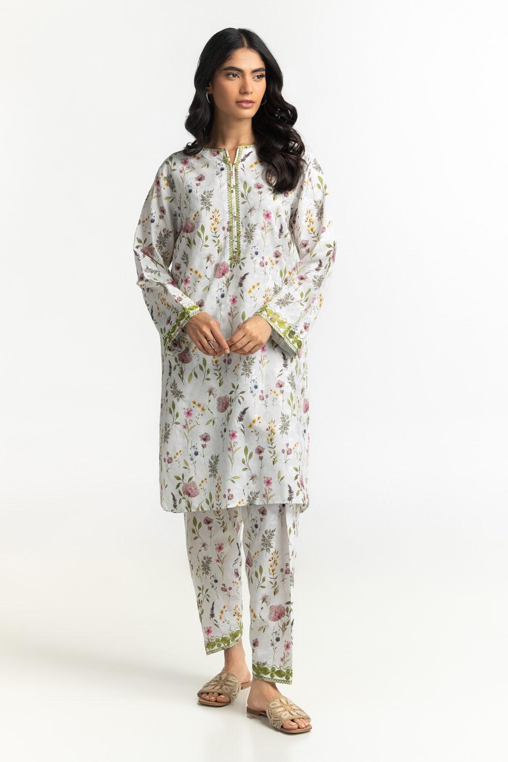 Viscose Jacquard Printed Co-Ord Set IPST-44349