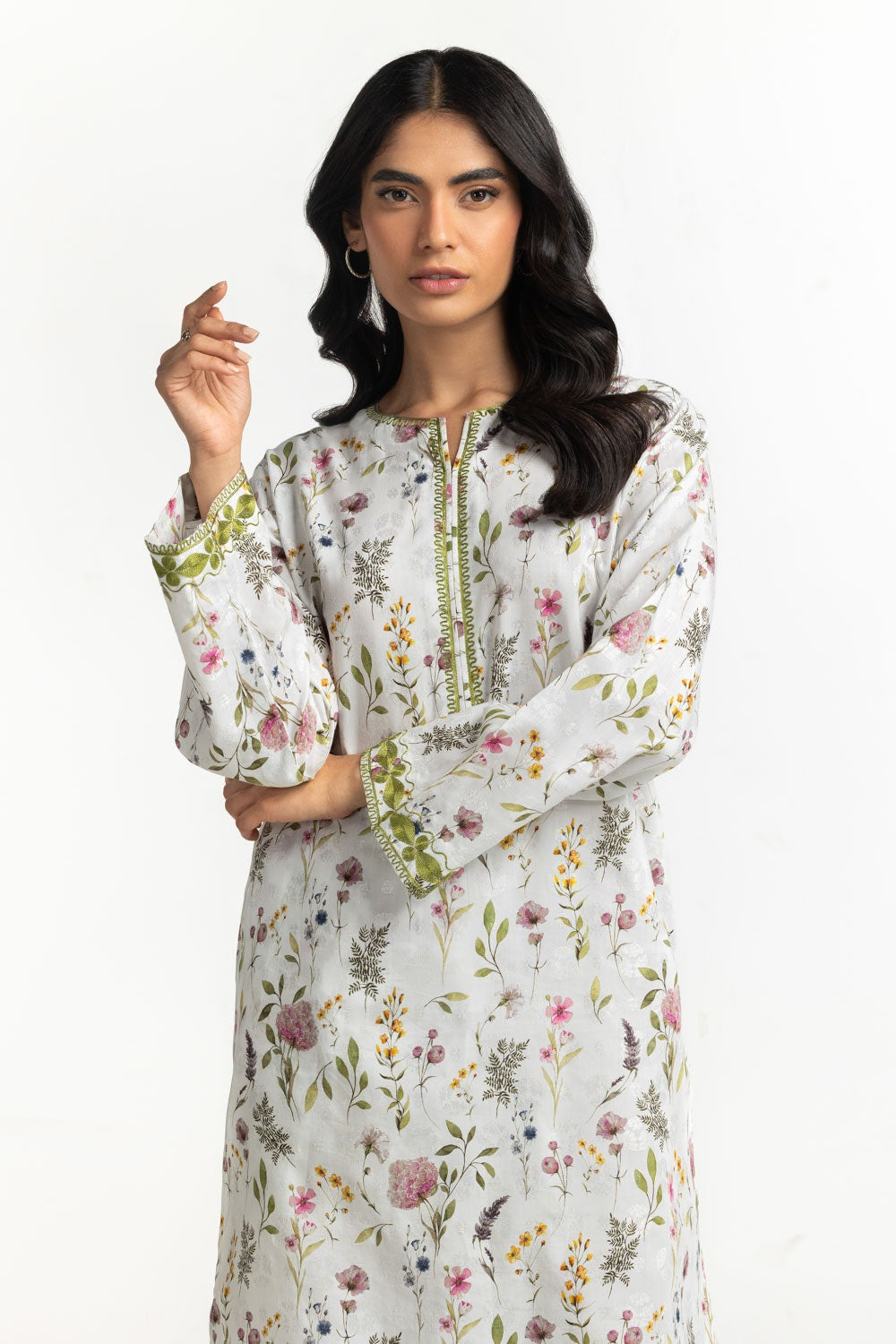 Viscose Jacquard Printed Co-Ord Set IPST-44349
