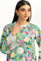 Viscose Jacquard Printed Co-Ord Set With Embroidered IPST-44580