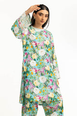 Viscose Jacquard Printed Co-Ord Set With Embroidered IPST-44580