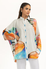 Viscose Jacquard Printed Shirt IPS-44579-B