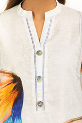 Viscose Jacquard Printed Shirt With Embroidered IPS-44579