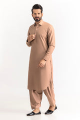 Vision Red Wood Unstitched Fabric Blended