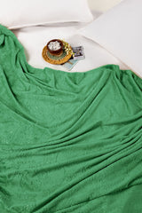 AW24-Vivid Green Embossed Single Ply Fleece Throw