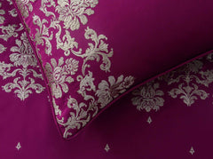 Vivid ViolaT-400 Embroidered Quilt Cover Set