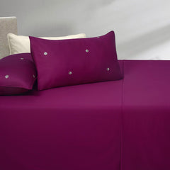 Vivid ViolaT-400 Embroidered Bed Sheet Set
