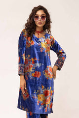 2 Piece Unstitched Hand Embroidered Velvet Suit VLT-42004