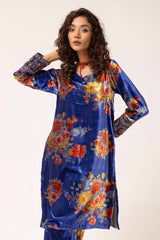 2 Piece Unstitched Hand Embroidered Velvet Suit VLT-42004