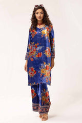 2 Piece Unstitched Hand Embroidered Velvet Suit VLT-42004