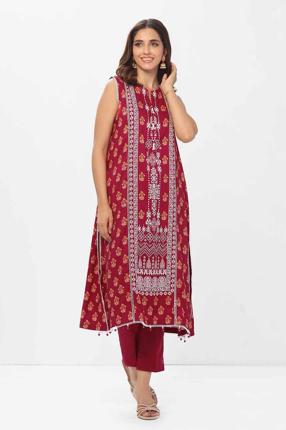 1 Piece Unstitched Printed Linen Shirt