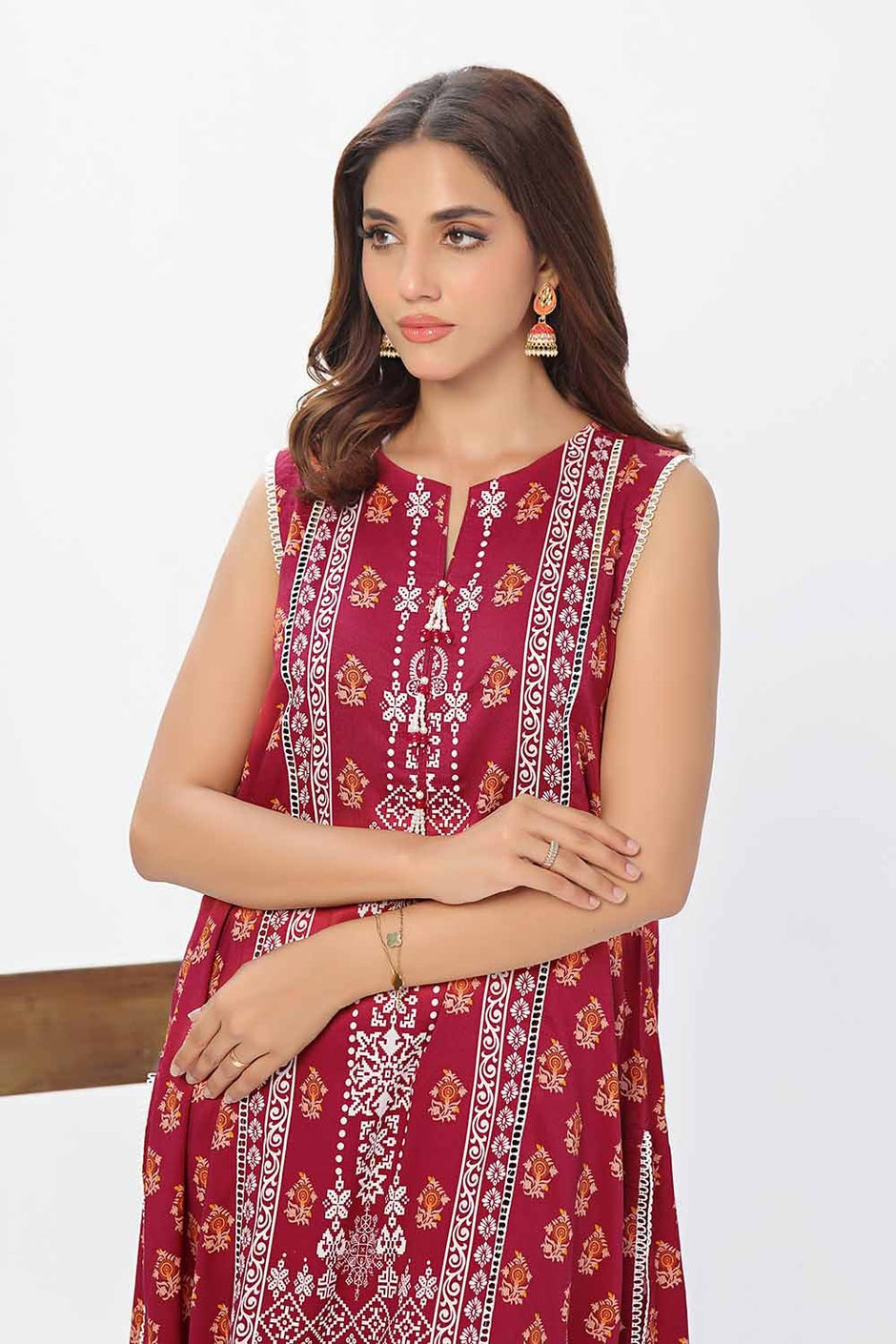 1 Piece Unstitched Printed Linen Shirt