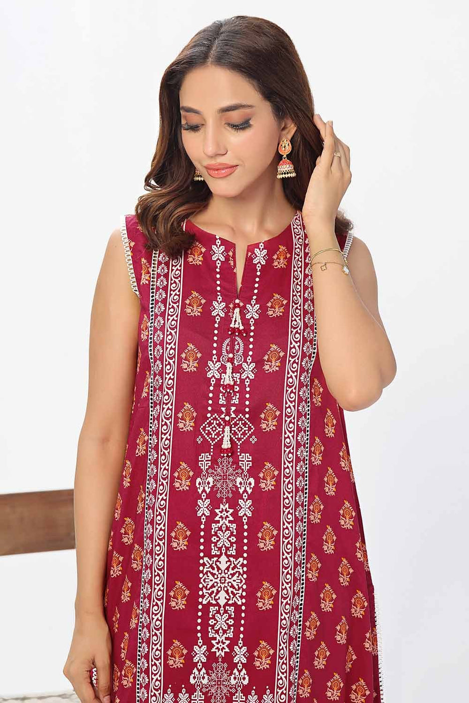 1 Piece Unstitched Printed Linen Shirt