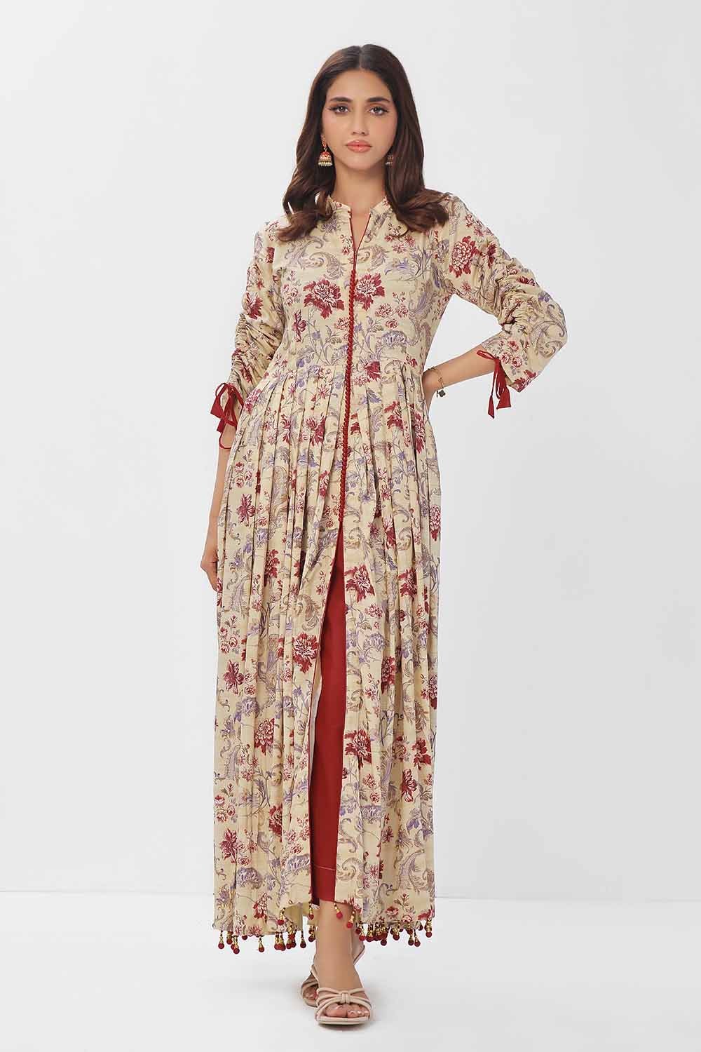 1 Piece Unstitched Printed Linen Shirt VS-42004
