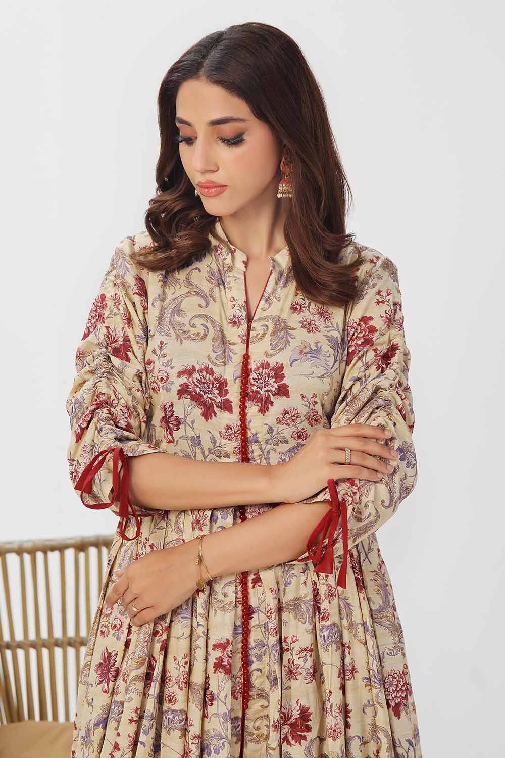 1 Piece Unstitched Printed Linen Shirt VS-42004