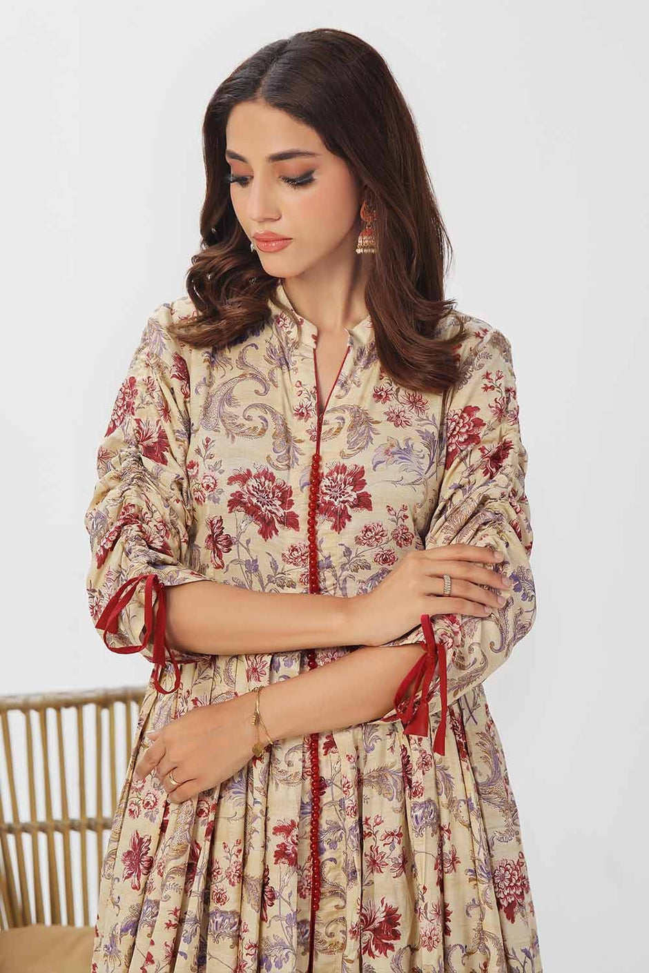 1 Piece Unstitched Printed Linen Shirt