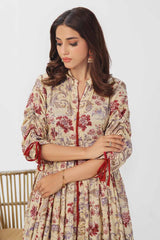 1 Piece Unstitched Printed Linen Shirt VS-42004