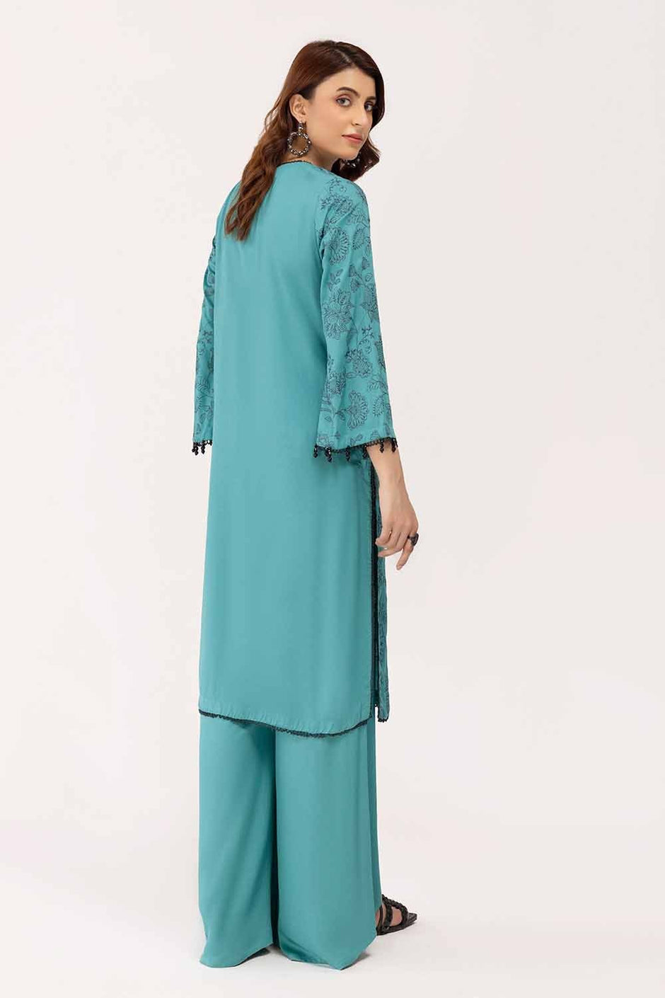 2 Piece Unstitched Embroidered Cotail Suit