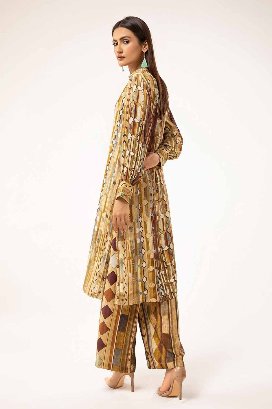 2 Piece Unstitched Printed Linen Suit