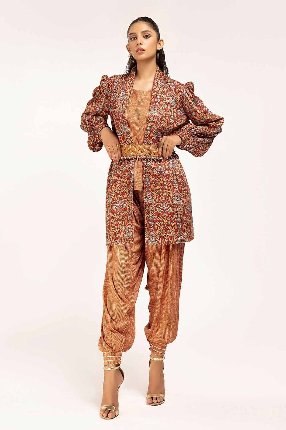 2 Piece Unstitched Printed Linen Suit