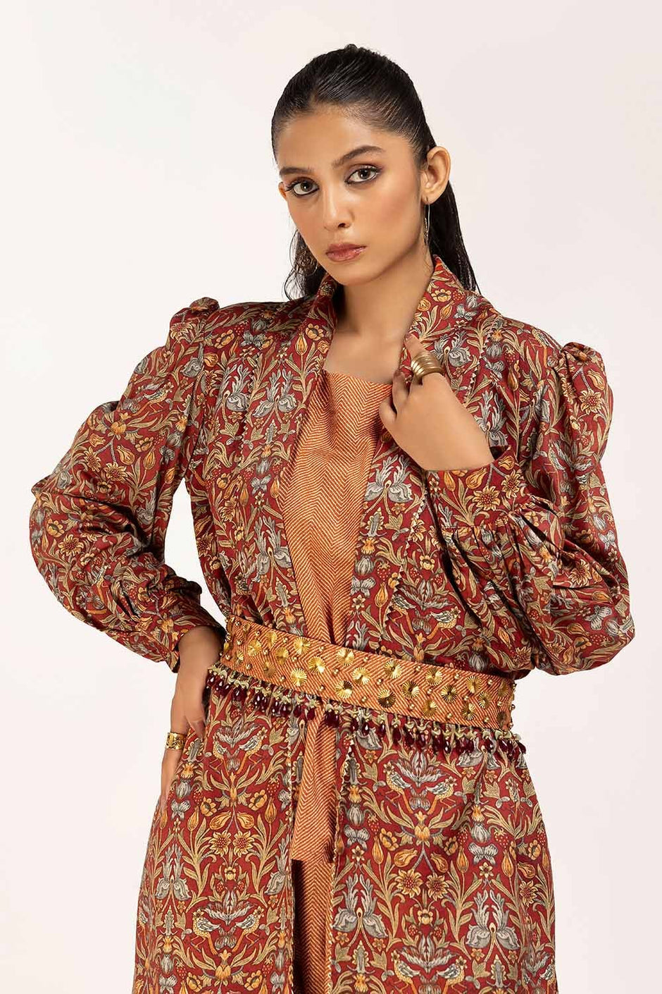 2 Piece Unstitched Printed Linen Suit