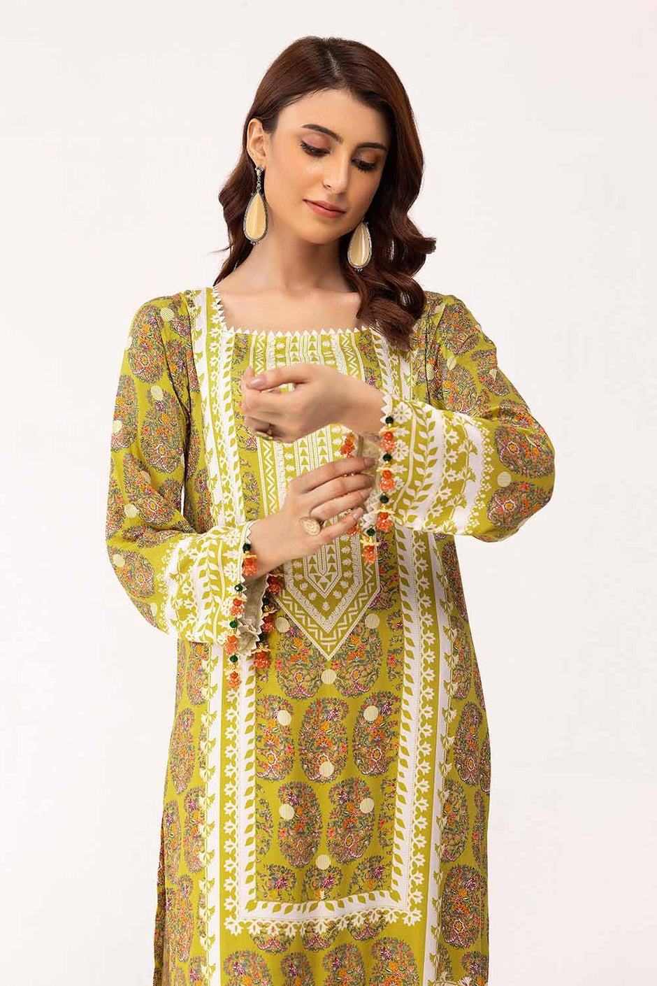 2 Piece Unstitched Printed Cotail Suit