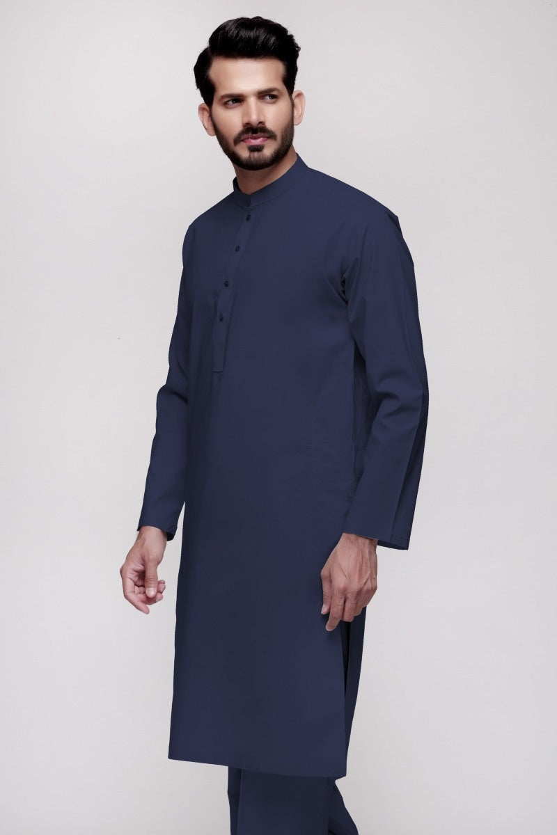 Ink Blue Unstitched Fabric Cotton Club Twill JA