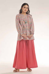 Unstitched Gold Printed Lawn Shirt SL-42034 A