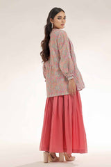 Unstitched Gold Printed Lawn Shirt SL-42034 A
