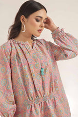 Unstitched Gold Printed Lawn Shirt SL-42034 A