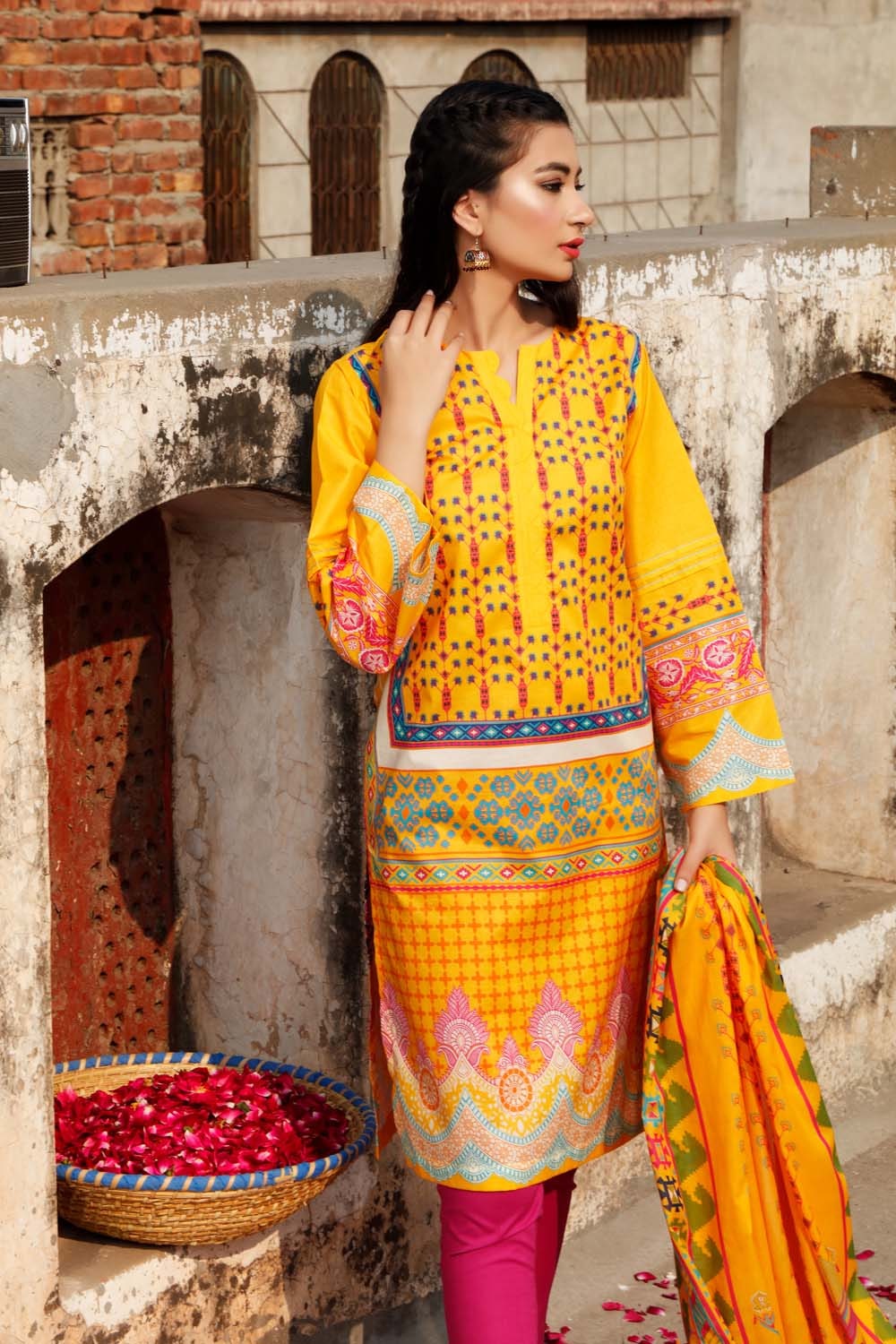 2 Piece Unstitched Lawn Printed Suit TL-334 B