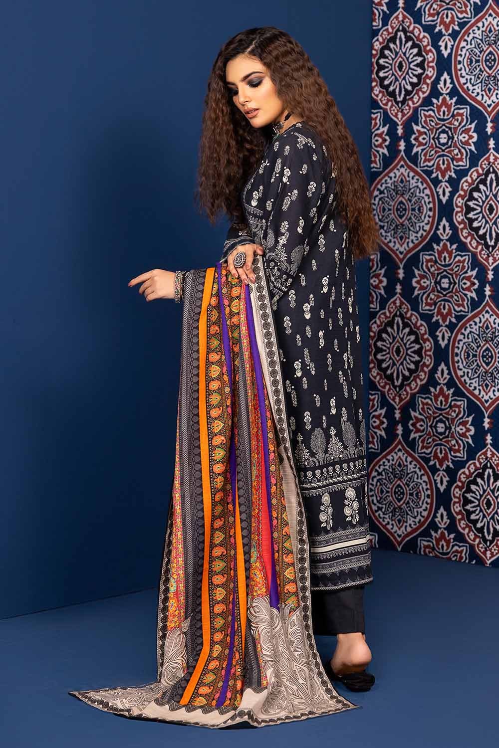 3 Piece Khaddar Printed Unstitched Suit