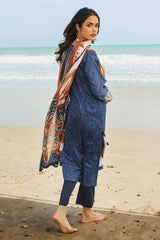 3 Piece Digital Printed Corduroy Unstitched Suit with Cotton Net Dupatta CD-32008