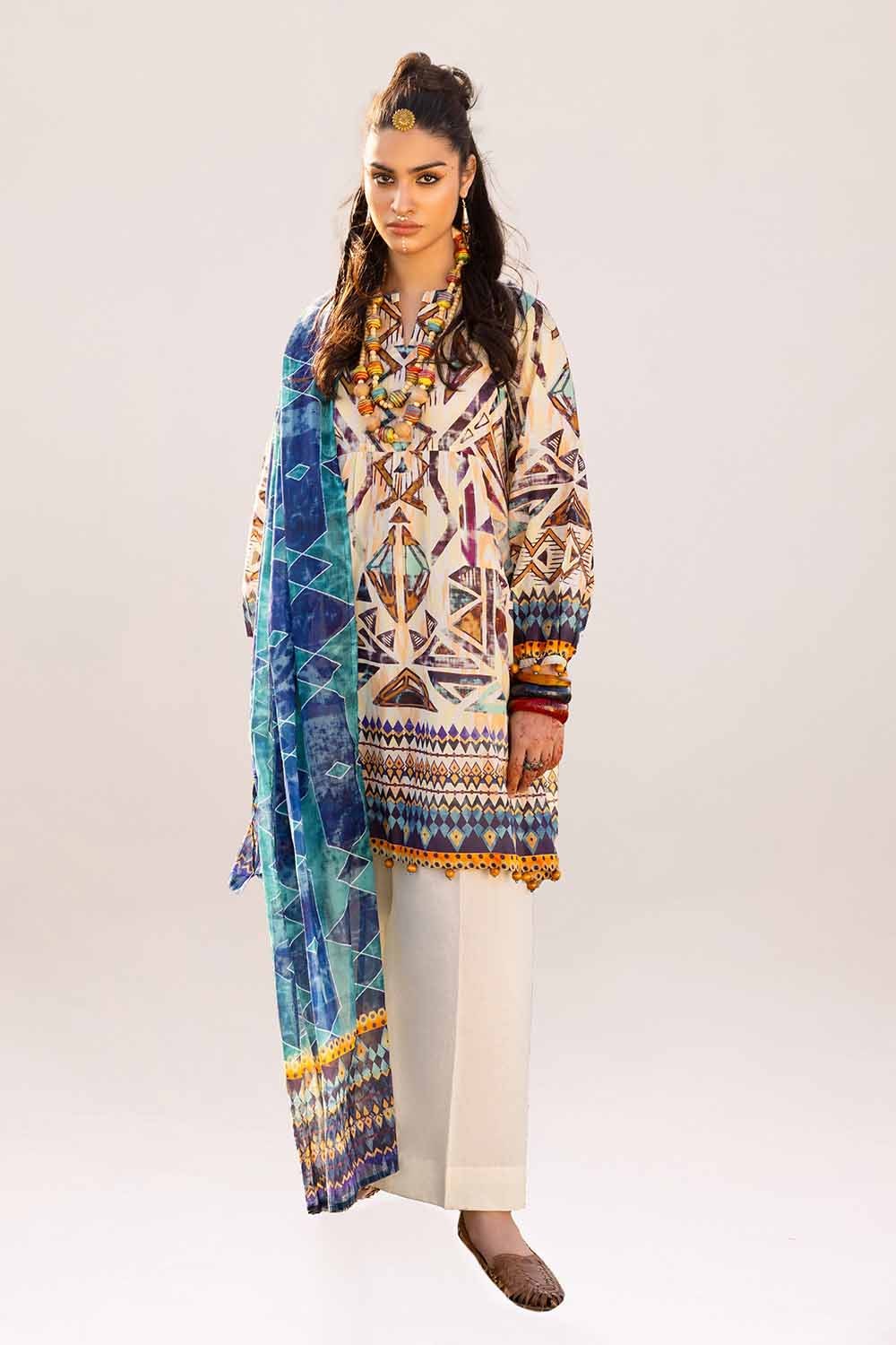 3 Piece Unstitched Printed Lawn Suit CL-42237