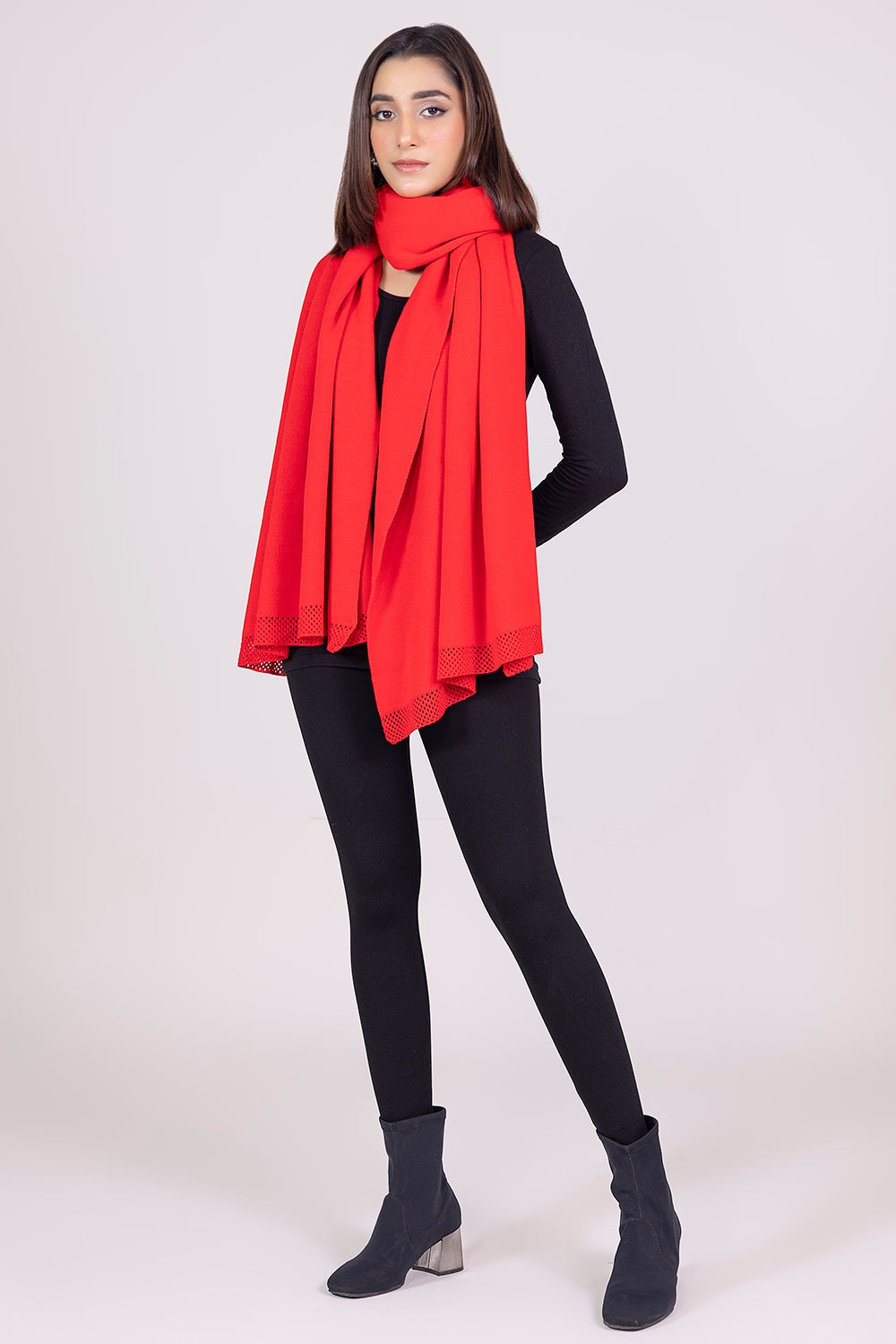 Solid Knitted Shawl WG-SH-W22-119