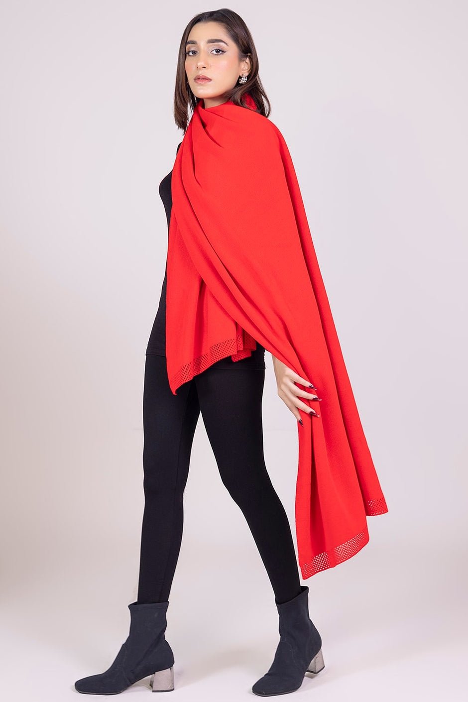 Solid Knitted Shawl