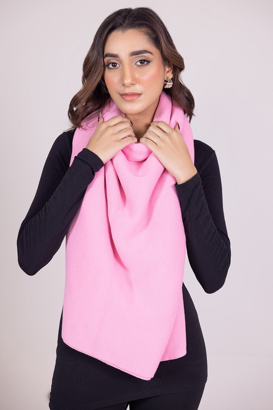 Solid Knitted Shawl