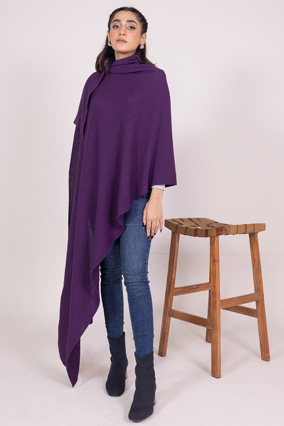 Dyed Knitted Shawl