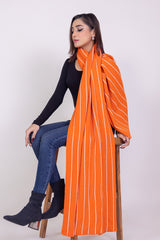 Striped Jacquard Shawl WG-SH-W22-125 B