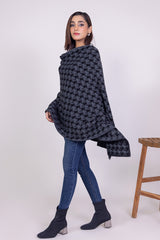 Knitted Houndstooth Shawl WG-SH-W22-128