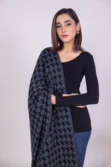 Knitted Houndstooth Shawl WG-SH-W22-128