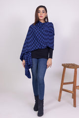 Checkered Knitted Shawl WG-SH-W22-129